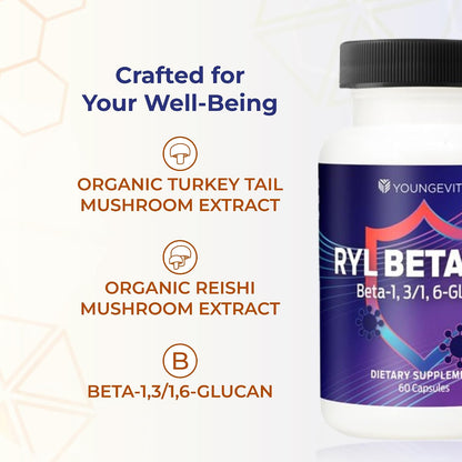 Youngevity RYL Beta550 Beta 1,3-D Glucan - 60 Capsules