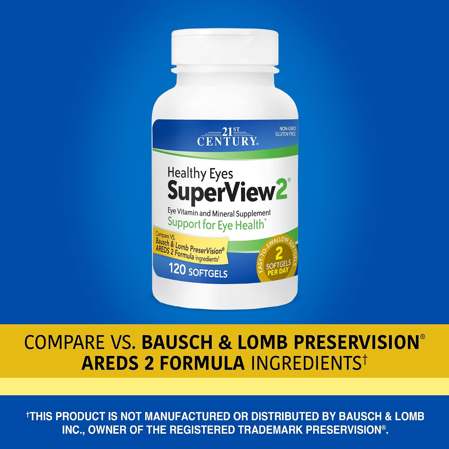 21st Century Healthy Eyes SuperView 2 Softgels, 120 Count - görsel 3