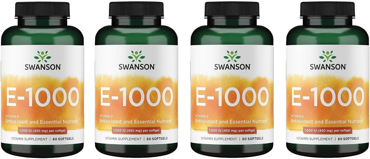 Swanson Vitamin E 1000 IU (450 mg) 60 Soft Capsules - görsel 8