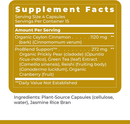 Premier Research Labs PancreVen – Pancreas Support Food Supplement with Organic Ceylon Cinnamon & Prickly Pear – 120 Vegetarian Capsules