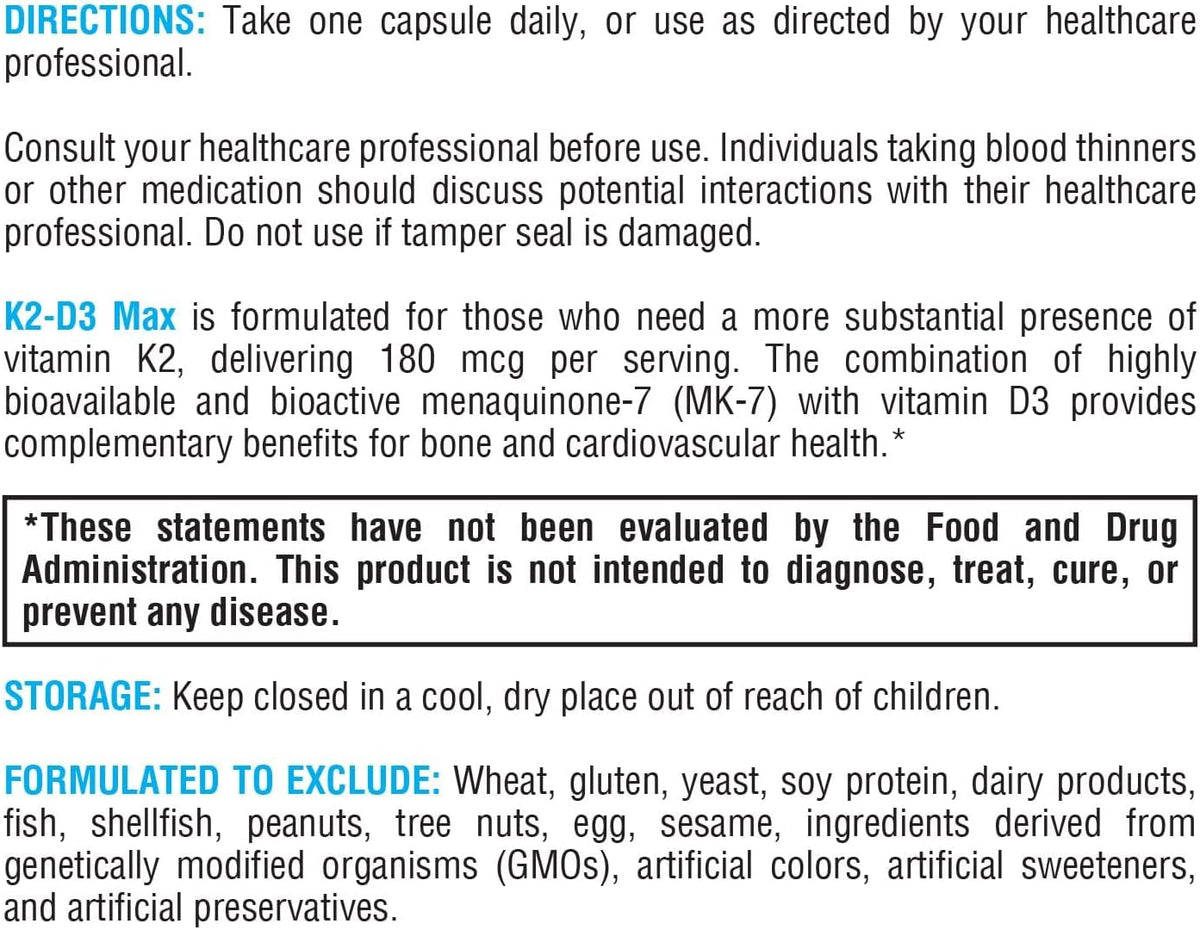 XYMOGEN K2-D3 Max - Vitamin D3 K2 Supplement for Bone & Immune Support - High-Strength K2 MK-7 - Non-GMO, Gluten-Free, Vegetarian - 60 Capsules - görsel 7