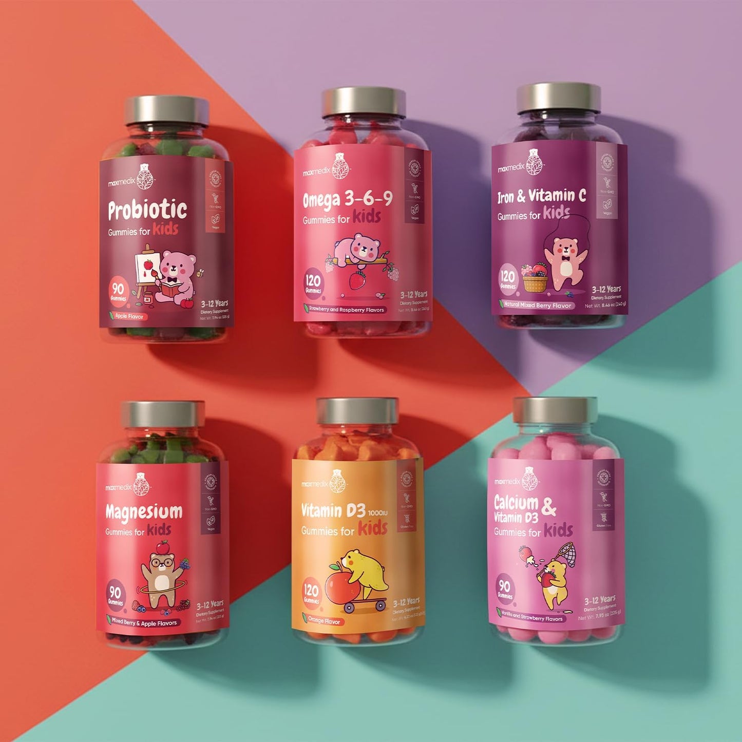 maxmedix Kids Multivitamin Gummies with Omega 3 6 9 - görsel 10