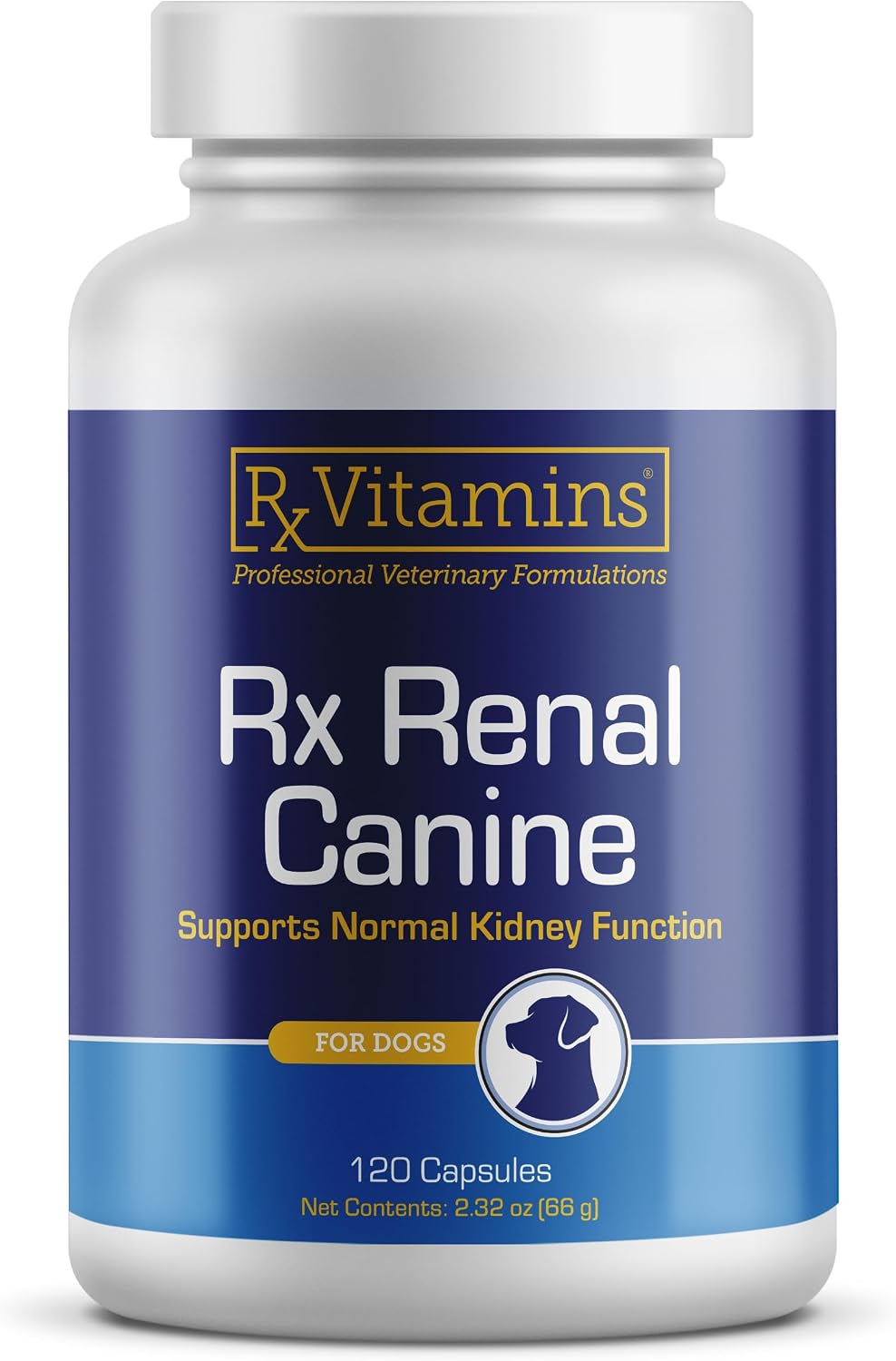 Rx Vitamins Rx Renal Canine Kidney Support for Dogs - Milk Thistle Extract, Green Tea, & Cordyceps Capsules for Dogs - Dog Kidney Support Supplement - 120 ct - görsel 1