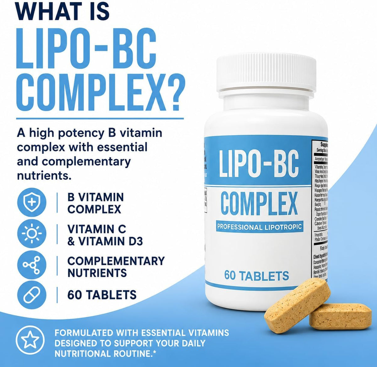 Lipo-BC Complex Food Supplement (60 Tablets) - görsel 2