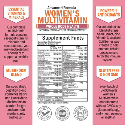 BioSchwartz Women’s Multivitamin with Vitamin D3 – 60 Tablets