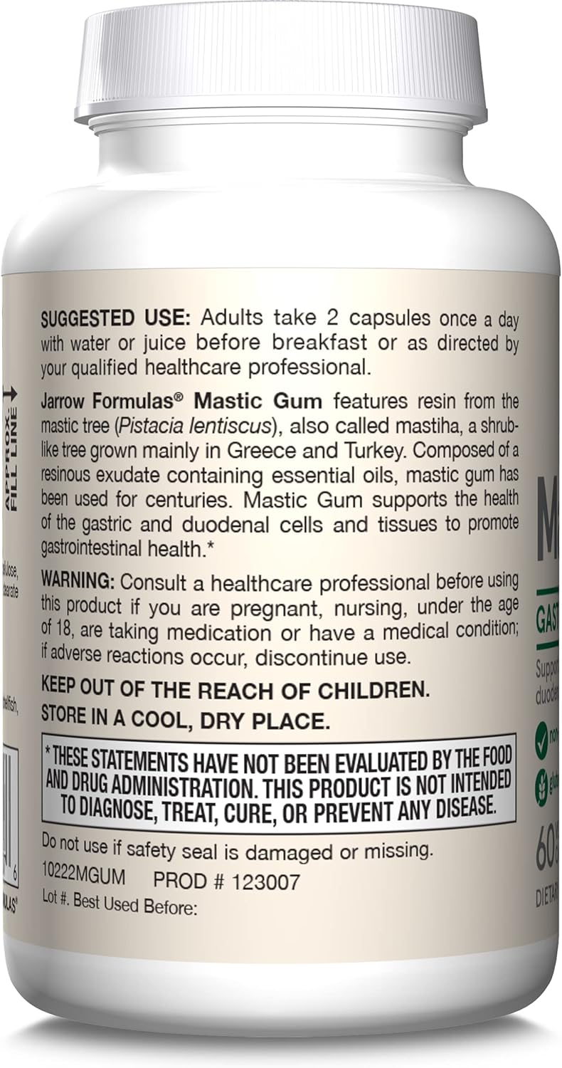 Jarrow Formulae Mastic Gum 1000 mg - 60 Veggie Capsules (12-Pack) - görsel 10