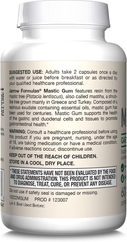 Jarrow Formulae Mastic Gum 1000 mg - 60 Veggie Capsules (12-Pack)