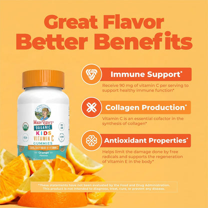 MaryRuth's Kids Vitamin C Gummies - Organic, Vegan, Immune Support