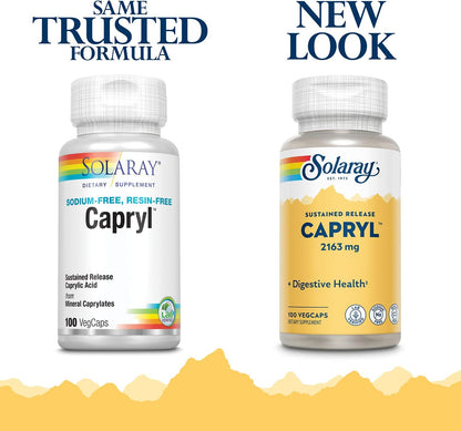 Solaray Capryl - Caprylic Acid Capsules with Calcium, Magnesium and Zinc