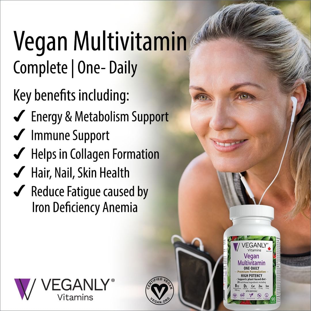 VEGANLY Vegan Multivitamin One-Daily – 90 Tablets - görsel 3