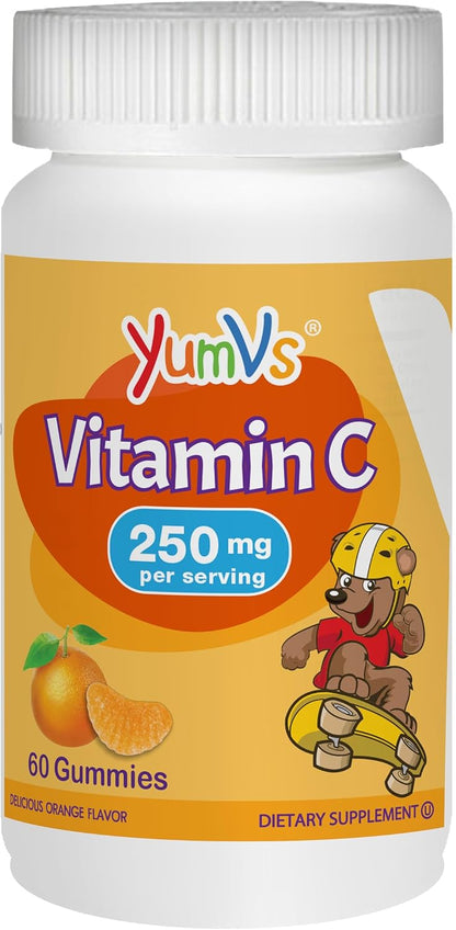 Yum-V's Chewable Vitamin C Gummies for Children – Orange Flavour – 60 Count