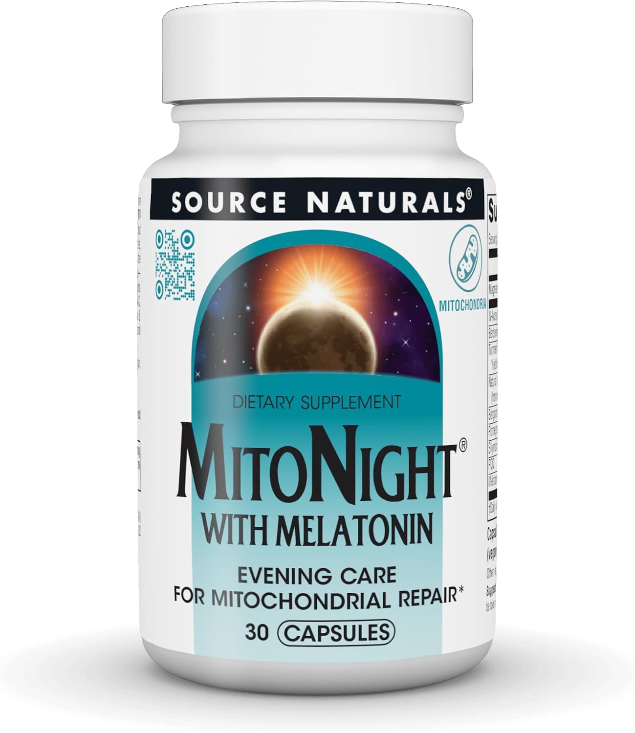 Source Naturals MitoNight® with Melatonin, Nighttime Care for Mitochondrial Repair - 30 Capsules - görsel 1