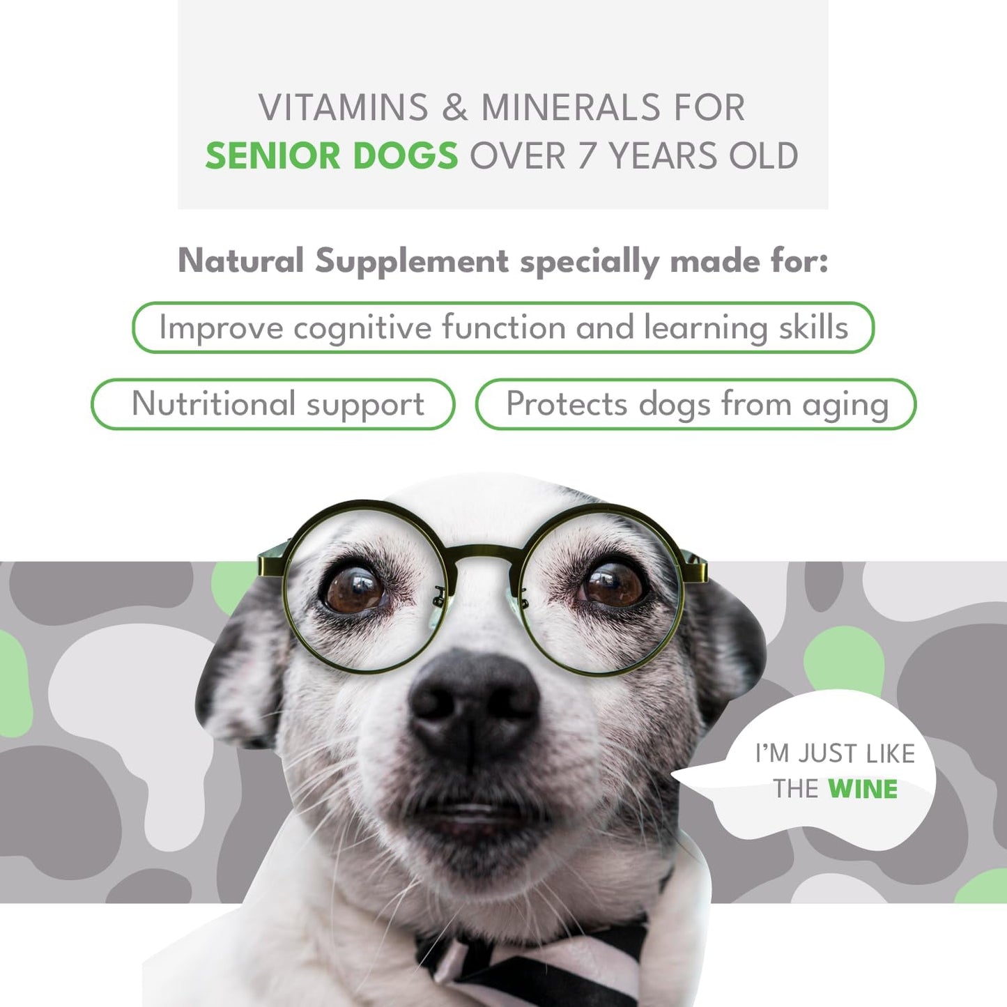 BIOSENIOR by Natural PET by FNL: A Comprehensive Supplement with Essential Vitamins and Minerals for Senior Dogs Over 7 Years Old to Enhance Cognitive Function, Joint Health and Overall Vitality - görsel 2