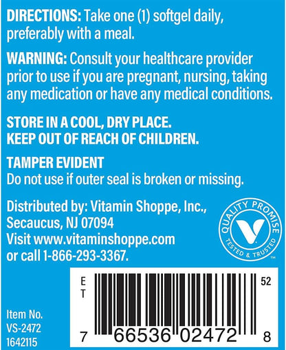 The Vitamin Shoppe Vitamin D3 400 IU Food Supplement - 200 Softgels