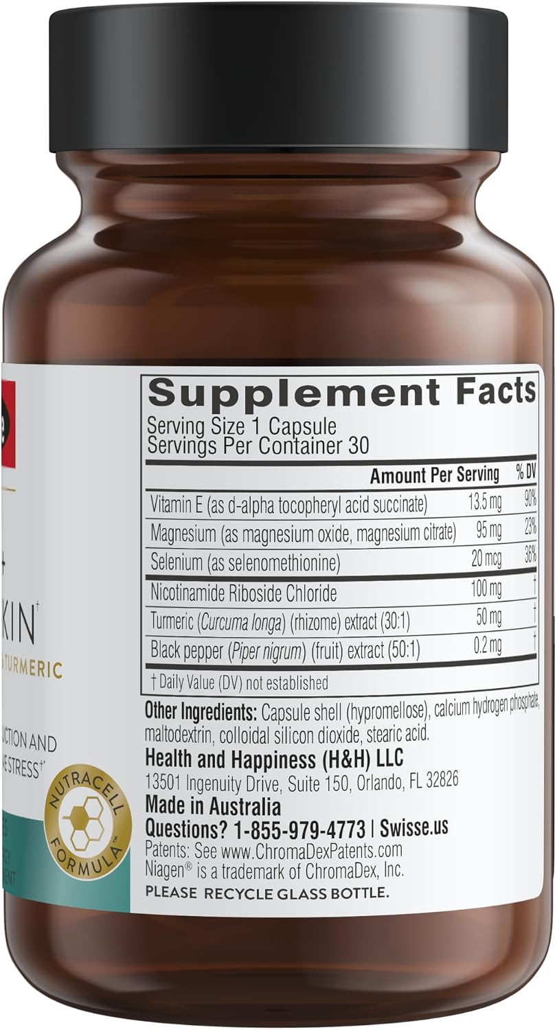 Swisse Plus NAD+ Calm Skin – Clinically Tested NAD+ Supplement for Balanced, Healthy Skin (30 Capsules) - görsel 8