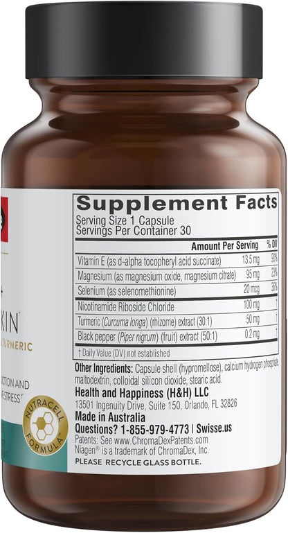Swisse Plus NAD+ Calm Skin – Clinically Tested NAD+ Supplement for Balanced, Healthy Skin (30 Capsules)