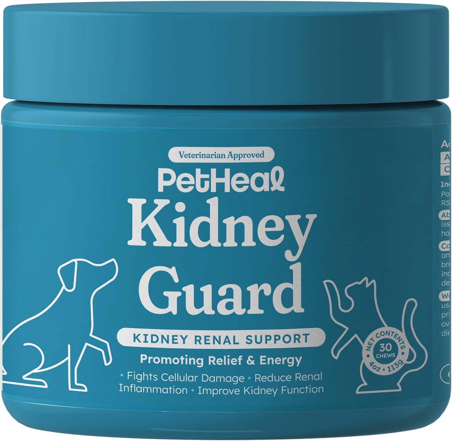 PetHeal Kidney Guard Chews for Dogs - Vet-Reviewed Renal Support with Astragalus, Cordyceps, Dong Quai & Rehmannia - 30 Soft Chews, Pork Flavour - görsel 1