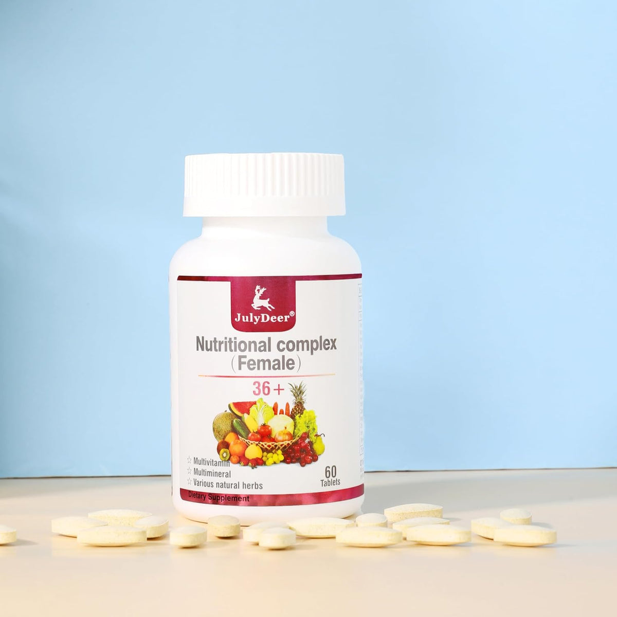 JulyDeer Women's Multivitamin - Complete Daily Multivitamin and Multimineral with Vitamins A, C, D, E, B-Complex, Zinc - 60 Tablets - görsel 6