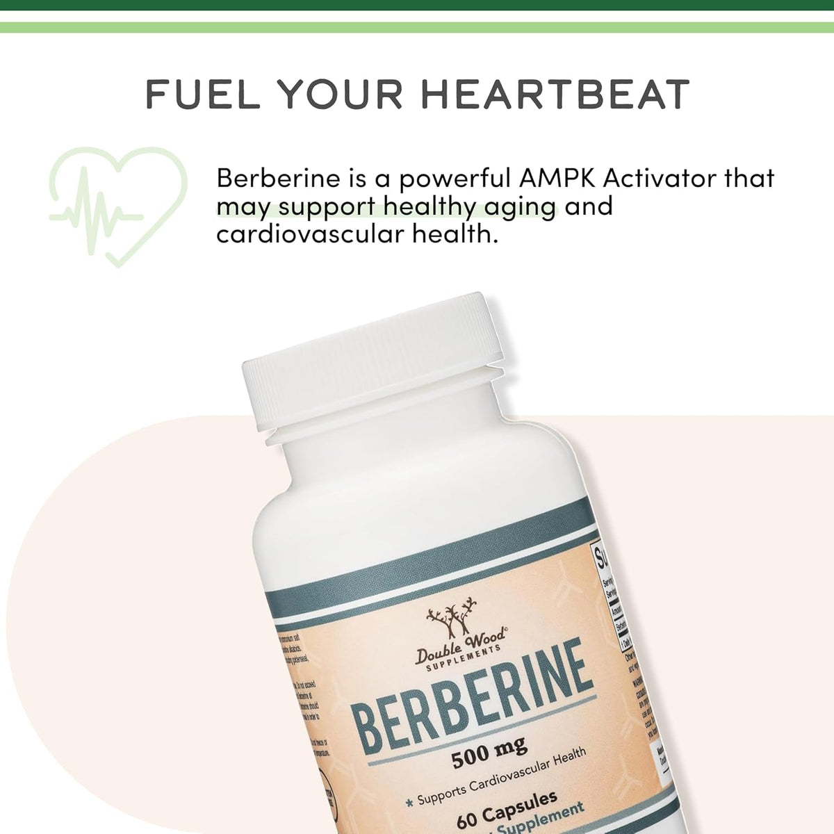 Double Wood Berberine Supplement 500 mg, 60 Capsules – High Purity 97% HCl, AMPK Activator - görsel 6