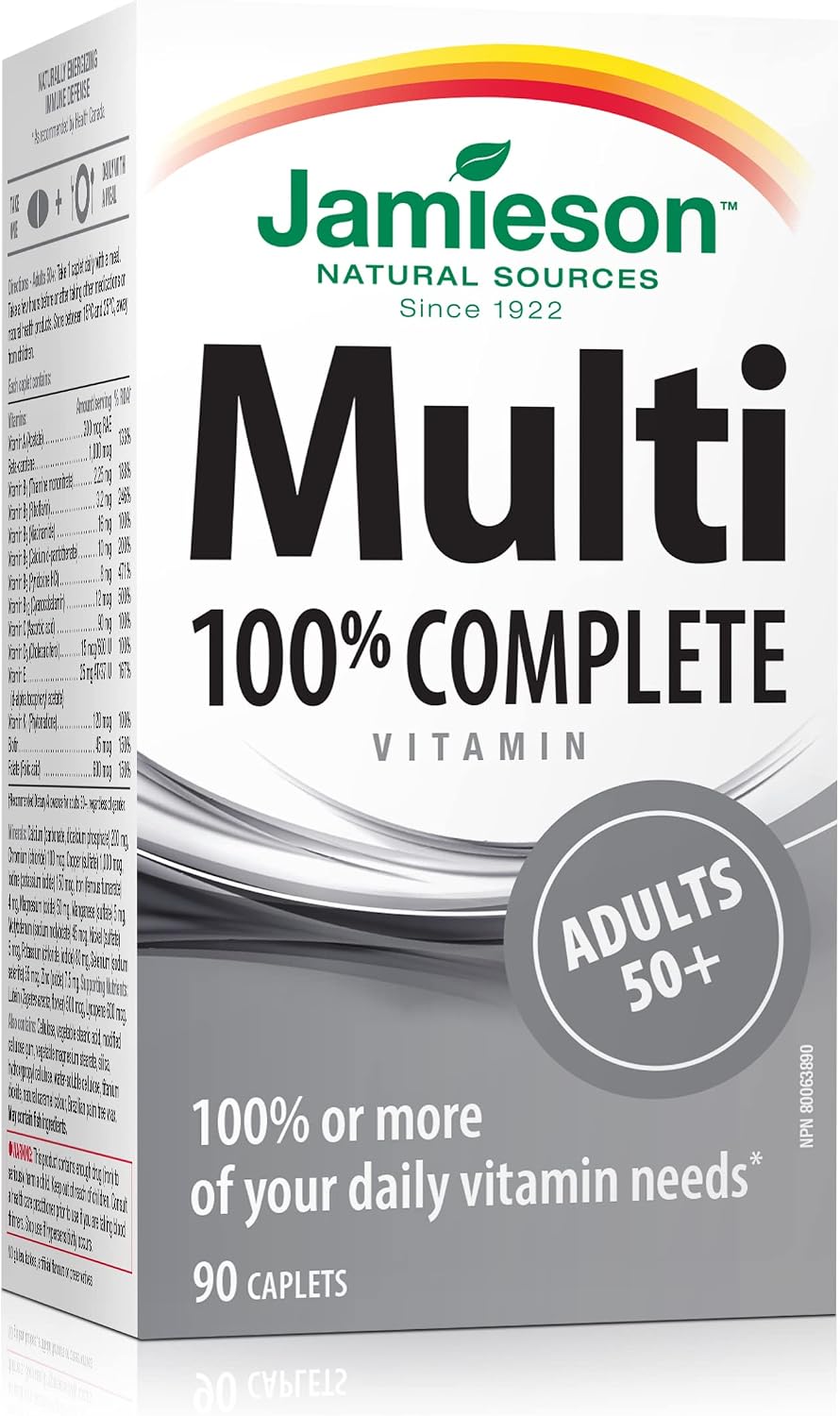 Jamieson Multi 100% Complete Vitamin - Adults 50+ - 90 Tablets - görsel 1