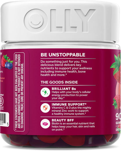 OLLY Women's Multivitamin Gummy – Berry Flavour – 90 Gummies