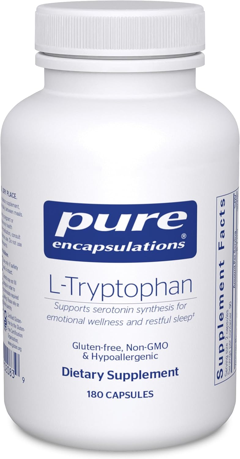 Pure Encapsulations L-Tryptophan, 180 Capsules - Amino Acid for Sleep & Relaxation - görsel 1