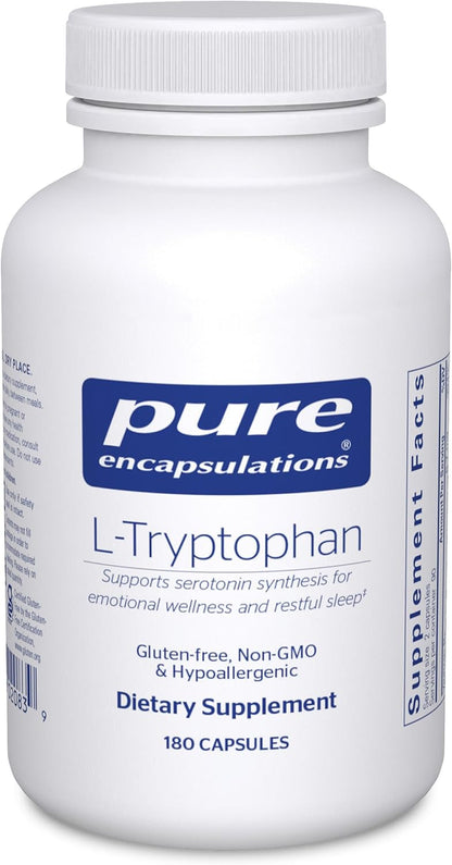 Pure Encapsulations L-Tryptophan, 180 Capsules - Amino Acid for Sleep & Relaxation