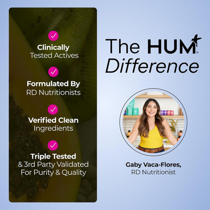 HUM Mighty Night Night-time Sleep Supplement for Skin care, CoQ10, Valerian Root & Ferulic Acid, 60 Vegan Softgels