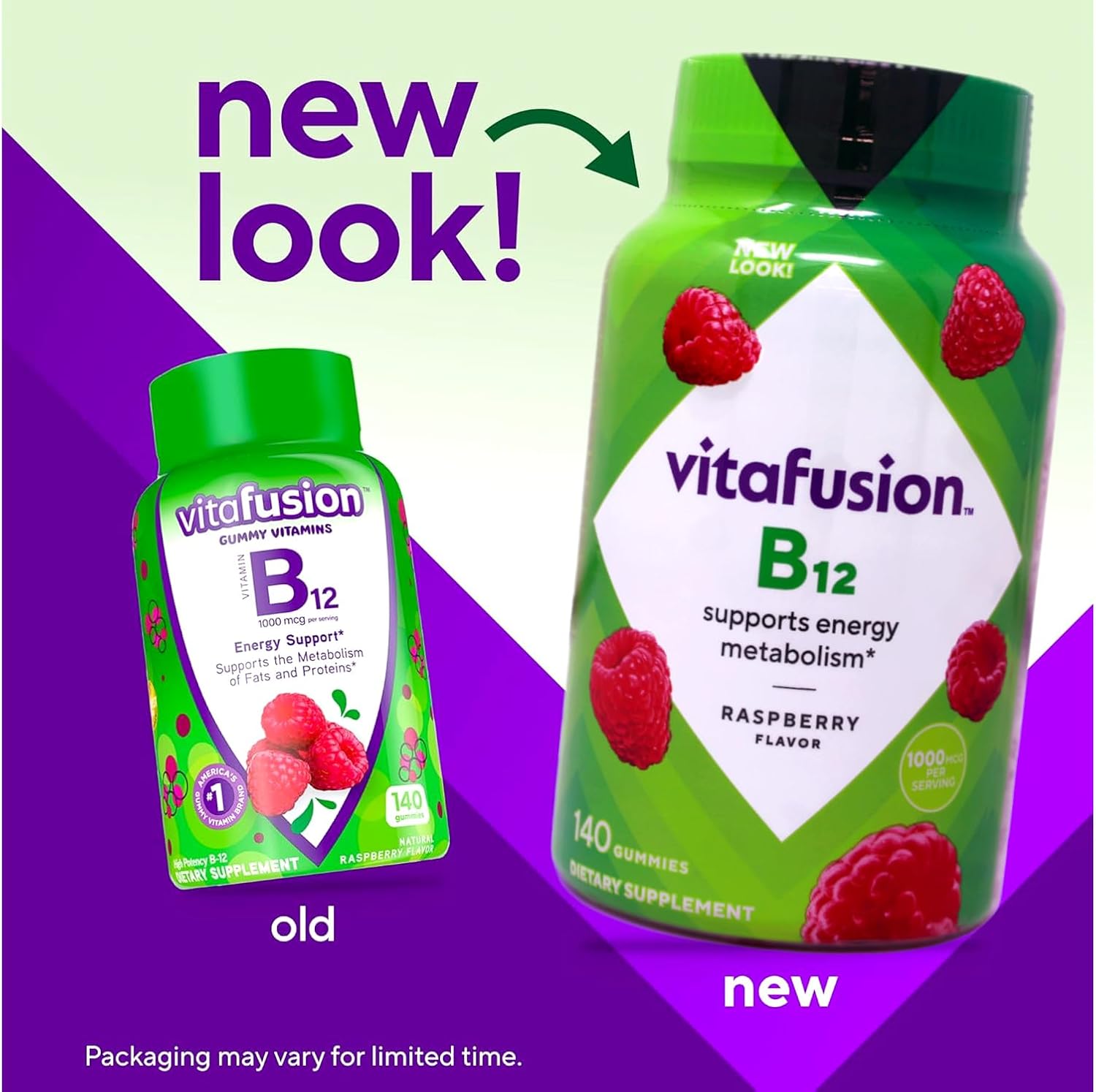 Vitafusion B-12 1000mcg Gummies for Energy Metabolism, 140 Count (Pack of 2) - görsel 6