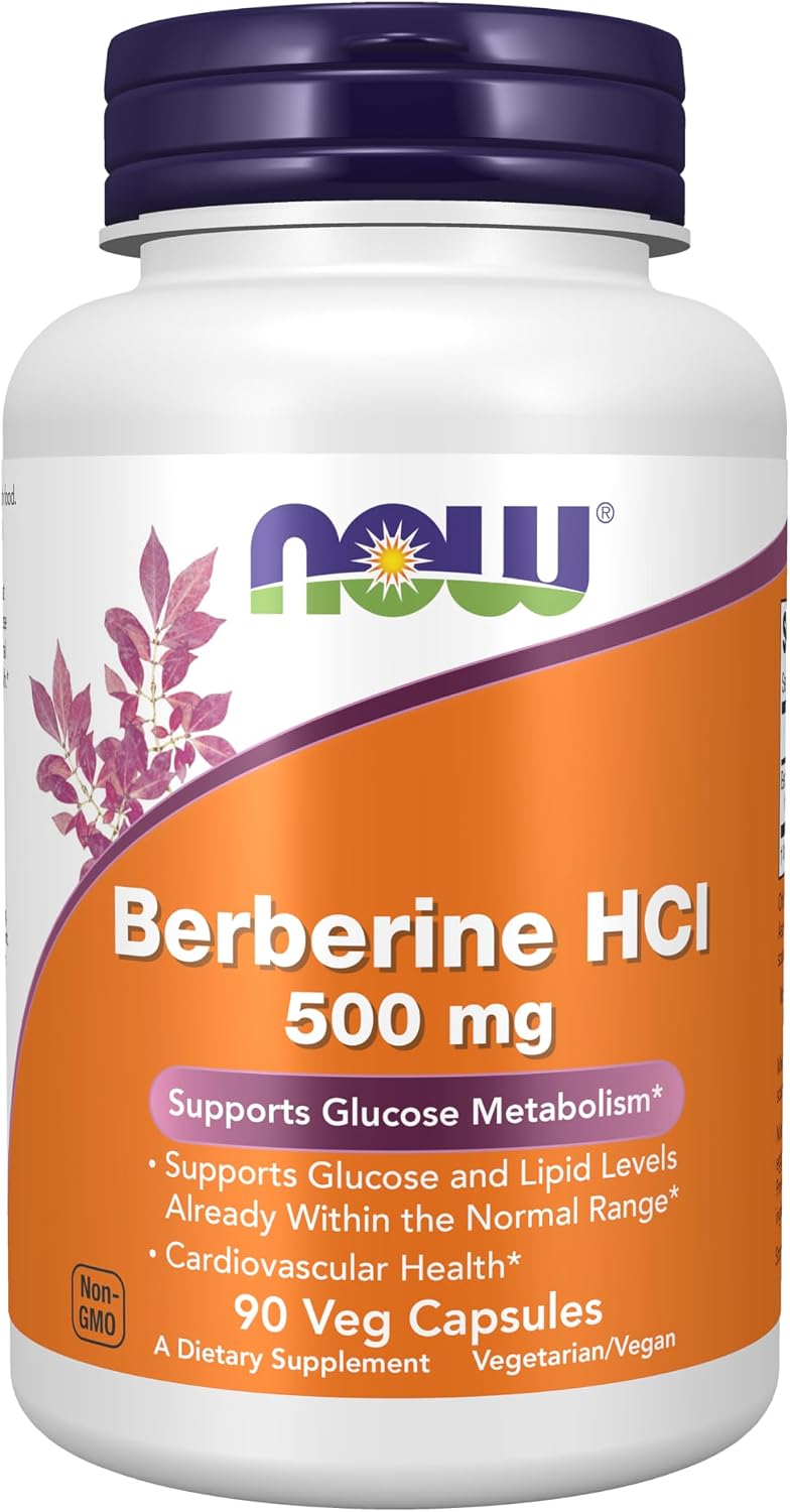 Now Supplements, Berberine HCL 500 mg, 90 Veg Capsules - görsel 1