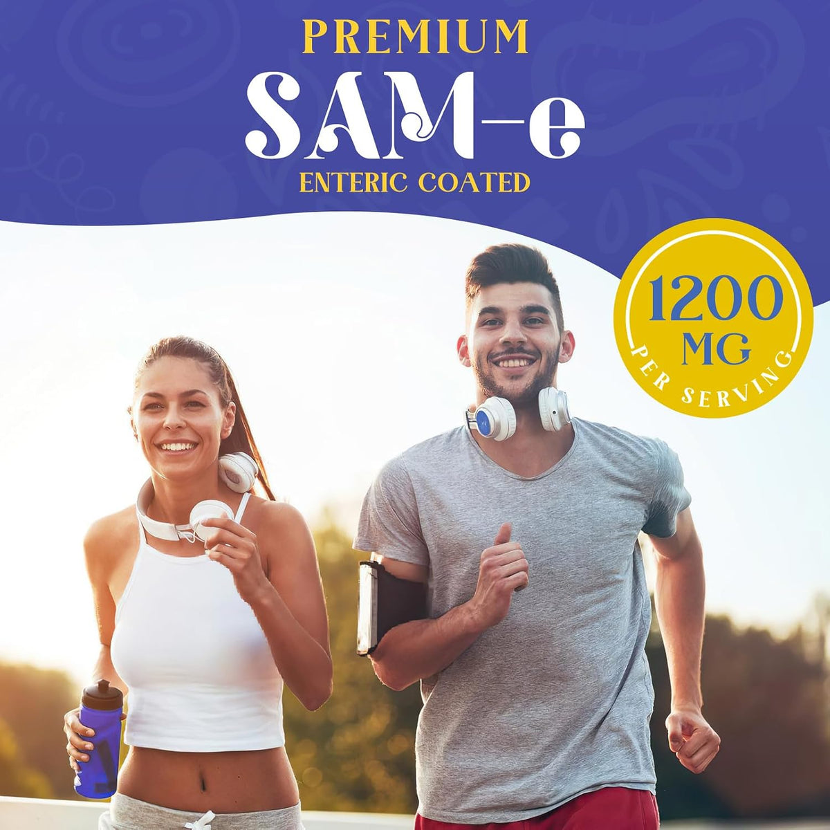 Enerlix SAM-e 1200mg | High Absorption Supplement with CoQ10 & 5-HTP | 60 Enteric Coated Tablets - görsel 7