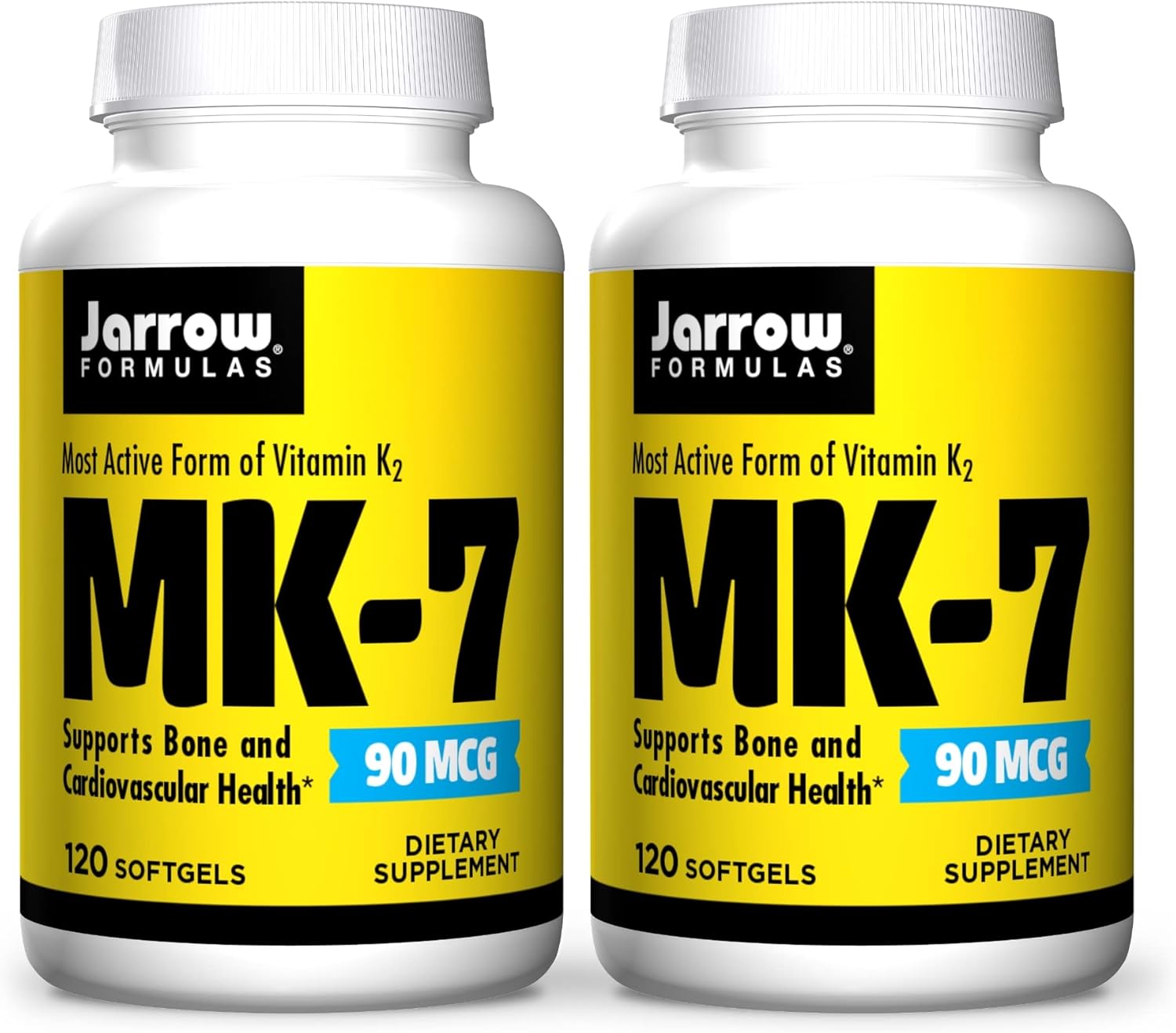Jarrow Formulae MK-7 90 mcg - 120 Softgels, Pack of 2 - Vitamin K2 for Bone and Cardiovascular Support - görsel 1