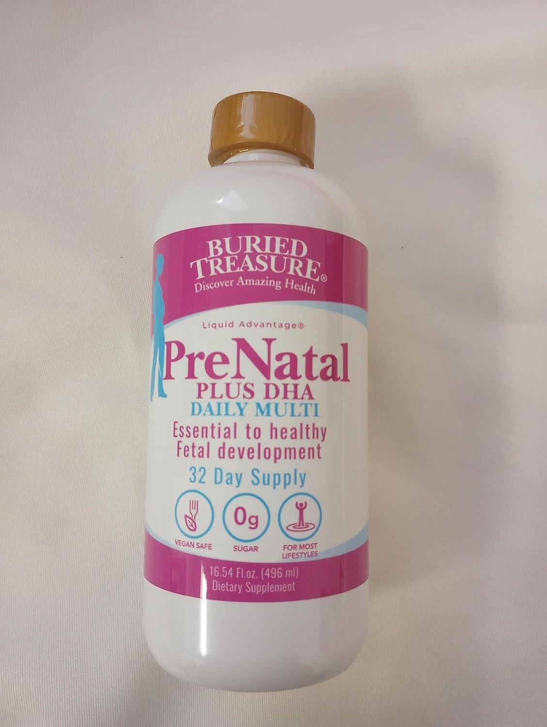 Buried Treasure Prenatal Plus DHA Complete - Liquid Prenatal Vitamin with DHA, Omega-3 & Iron - görsel 5