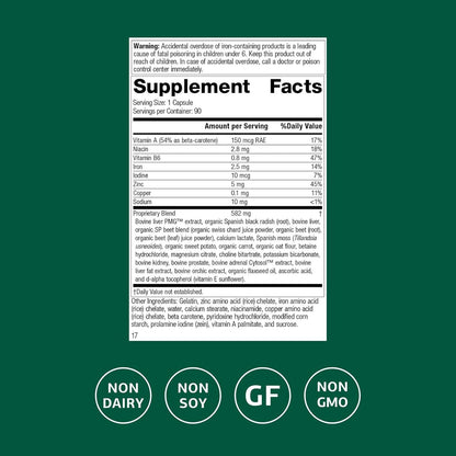 Standard Process Livaplex - Whole Food Liver & Gallbladder Support with Spanish Black Radish, Betaine HCl, Organic Carrot - 90 Capsules