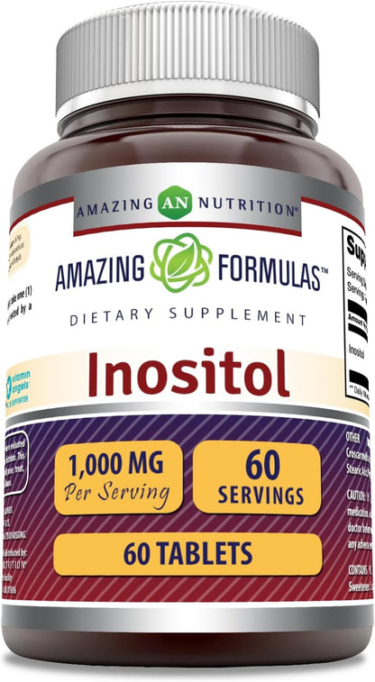 Amazing Formulae Inositol 1000mg Food Supplement, 60 Tablets
