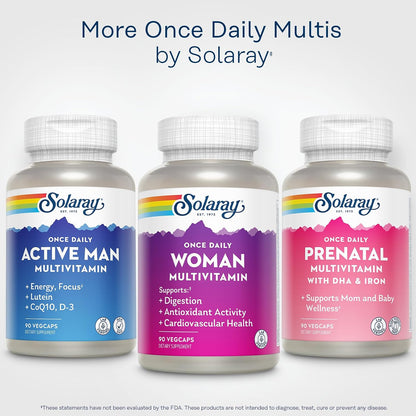 SOLARAY Once Daily Women's Multivitamin with Iron, 90 VegCaps