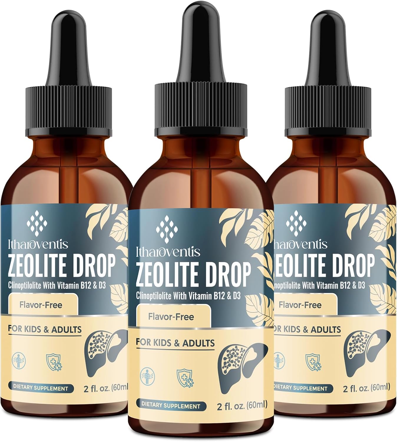 Itharoventis Zeolite Drops for Children and Adults – Natural Clinoptilolite with Methyl B12 & D3, Monk Fruit Flavour, 118 ml - görsel 8