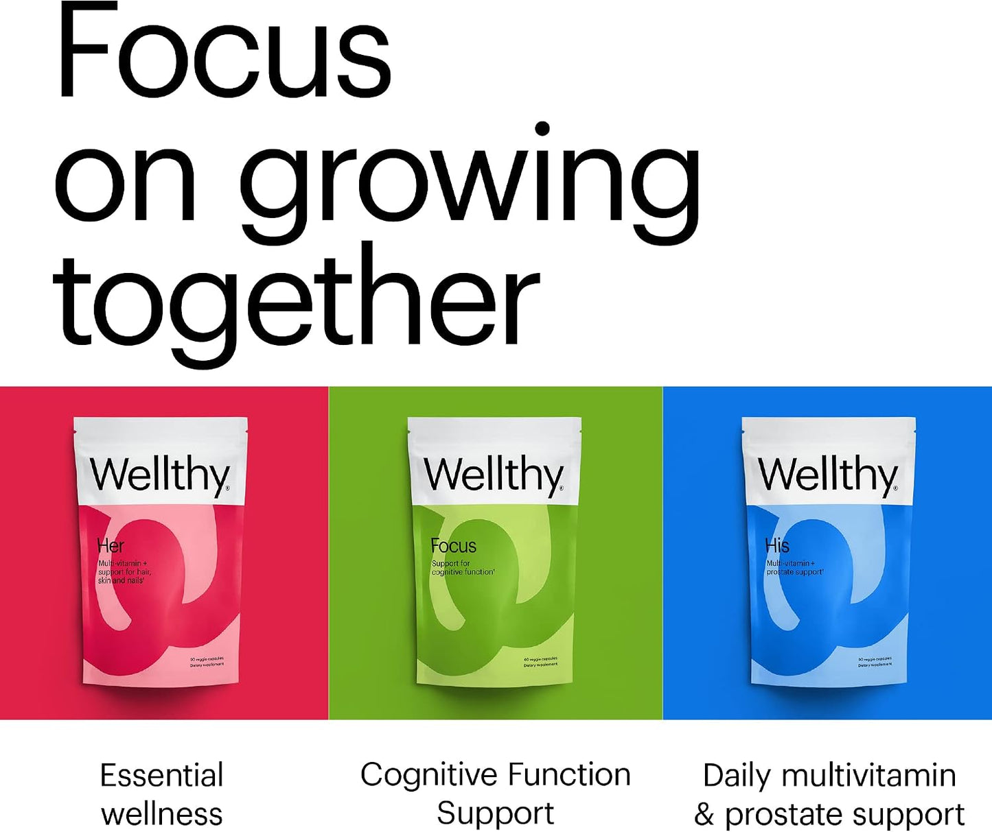 Wellthy Focus - Cognitive Function, Focus, and Memory Supplement for Mental Clarity (30 Days) - görsel 6