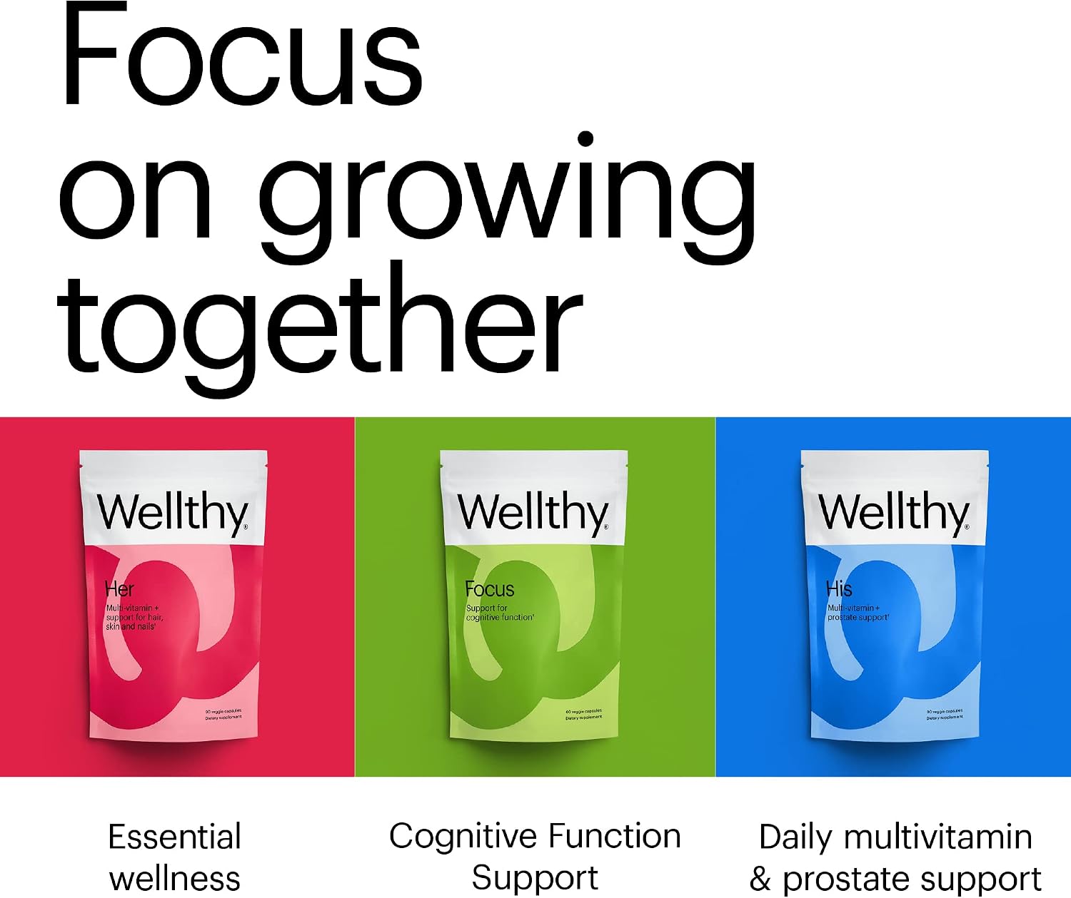 Wellthy Focus - Cognitive Function, Focus, and Memory Supplement for Mental Clarity (30 Days) - görsel 6