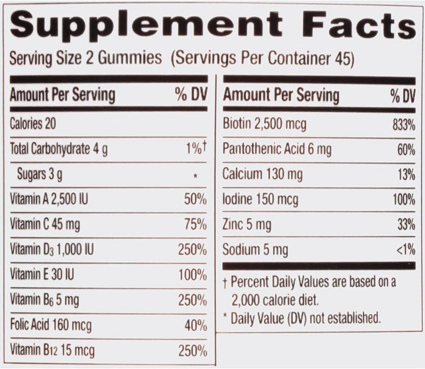 Centrum MultiGummies + Beauty Gummy Multivitamin for Women, Hair Skin and Nails, Cherry/Berry/Orange Flavours, 90 Count - görsel 3