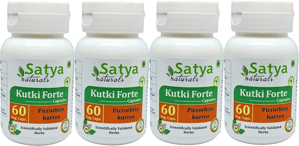 Kutki Forte Capsules 500 mg - Picrorhiza Kurroa Extract - 120 Capsules (2-Pack) - görsel 8