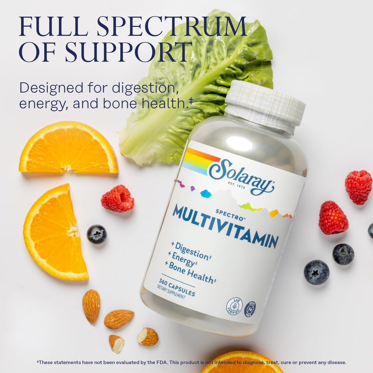 SOLARAY Spectro Multivitamin with Iron, 360 Capsules - görsel 3
