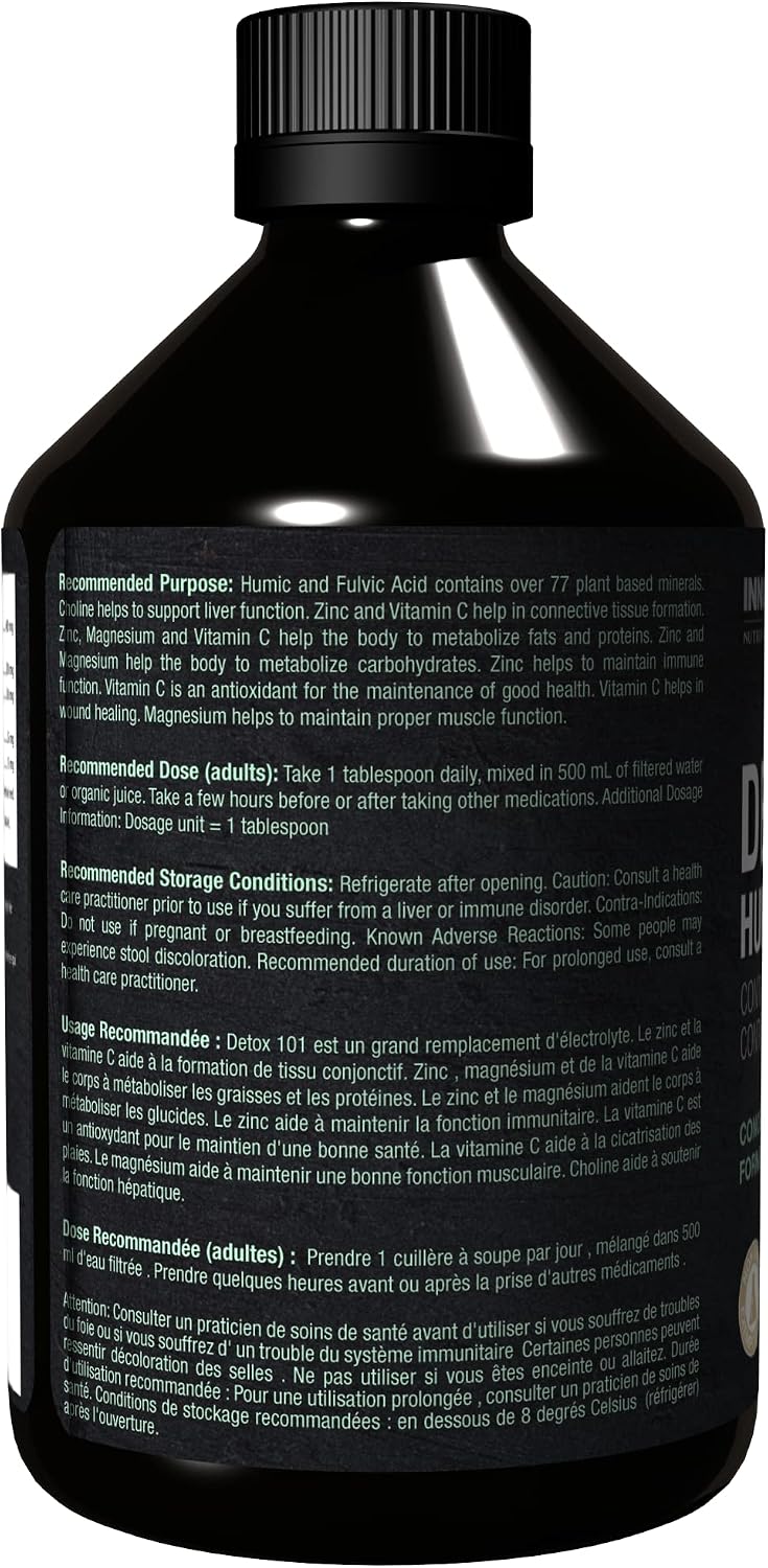 INNOTECH Nutrition: Detox 101 with Humic and Fulvic Acid, Acai, Green Tea - 500ml - görsel 3