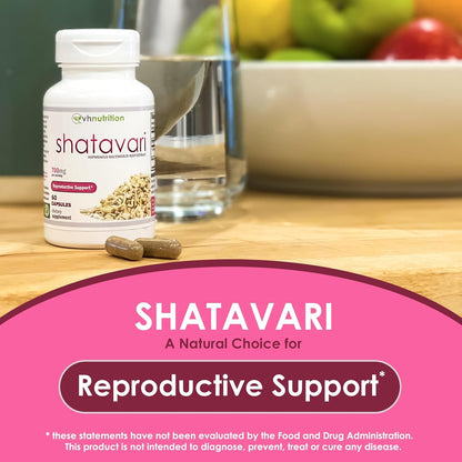 VH Nutrition Shatavari — 700mg Asparagus Racemosus Extract — Women's Wellness Support — 60 Capsules
