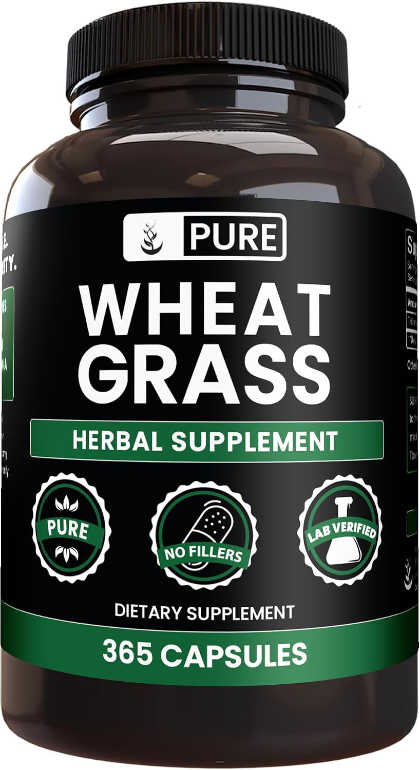 Pure Original Ingredients Wheat Grass (365 Capsules) - No Fillers, Lab Verified - görsel 1