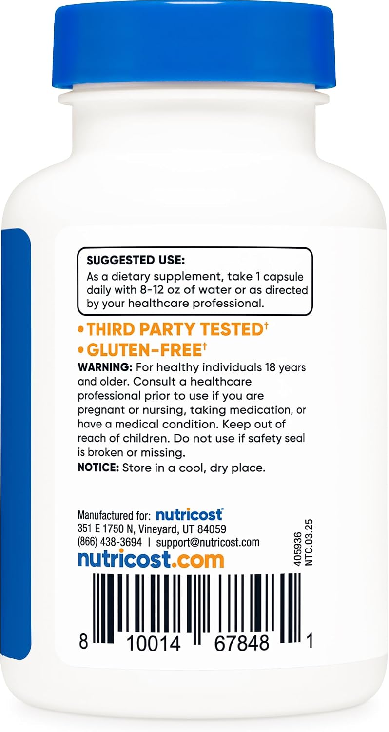 Nutricost Vitamin B12 (Methylcobalamin) 1000mcg, 120 Capsules - görsel 4