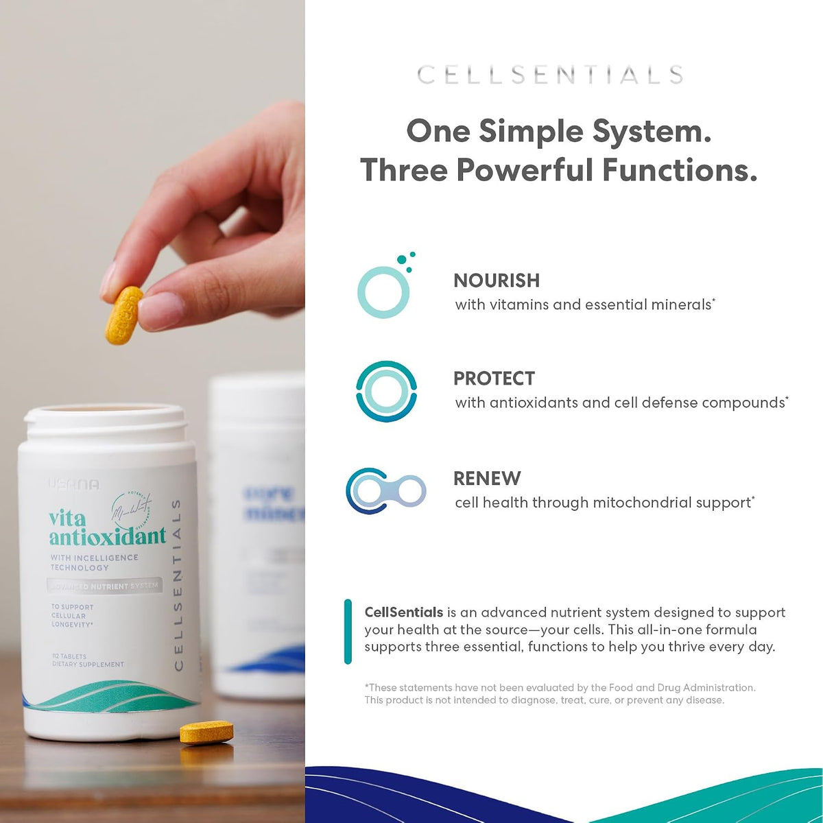 USANA CellSentials: Core Minerals & Vita Antioxidant – 112 Tablets - görsel 3