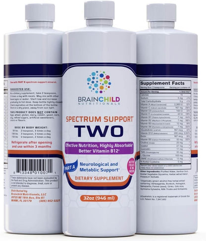 BrainChild Nutritionals Spectrum Support II P5P Liquid Multivitamin - Unflavoured, 16 oz (473 ml)