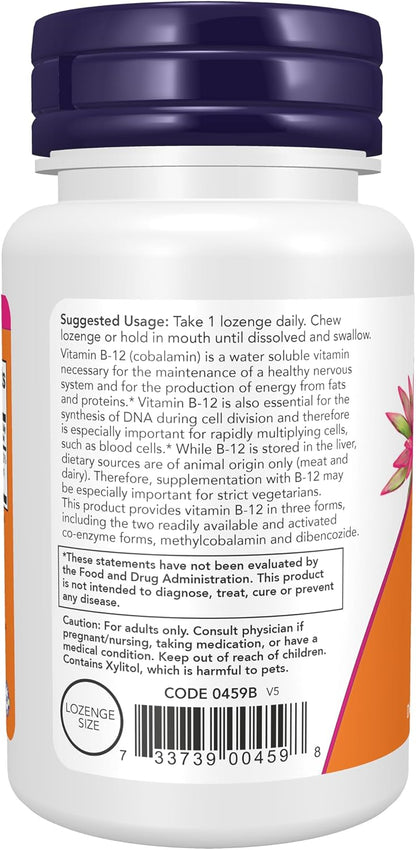NOW Foods B-12 2000 mcg Lozenges – 100 Count