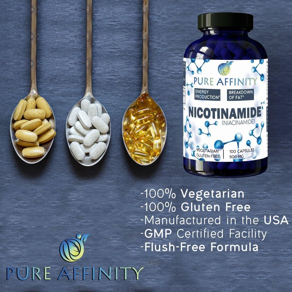 Pure Affinity B3 Nicotinamide 500 mg – Flush-Free Niacin (200 Capsules) - görsel 2